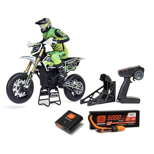 LOSI Promoto-SM 1/4 Super Moto Motorcycle FXR White RTR with Battery and Charger LOS-2310 Motorcycle
