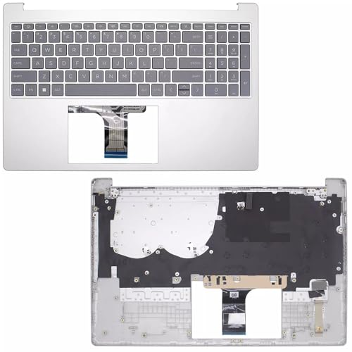 RTDPART Laptop PalmRest&Keyboard For HP Pavilion 15-FC0000 15-FD0000 N36752-001 gray keycaps without fingerprint United States US Silver new