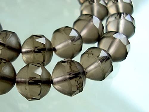 Quartz fumé AAA perles rondes facettées dépolies de 8mm pour bijoux de luxe