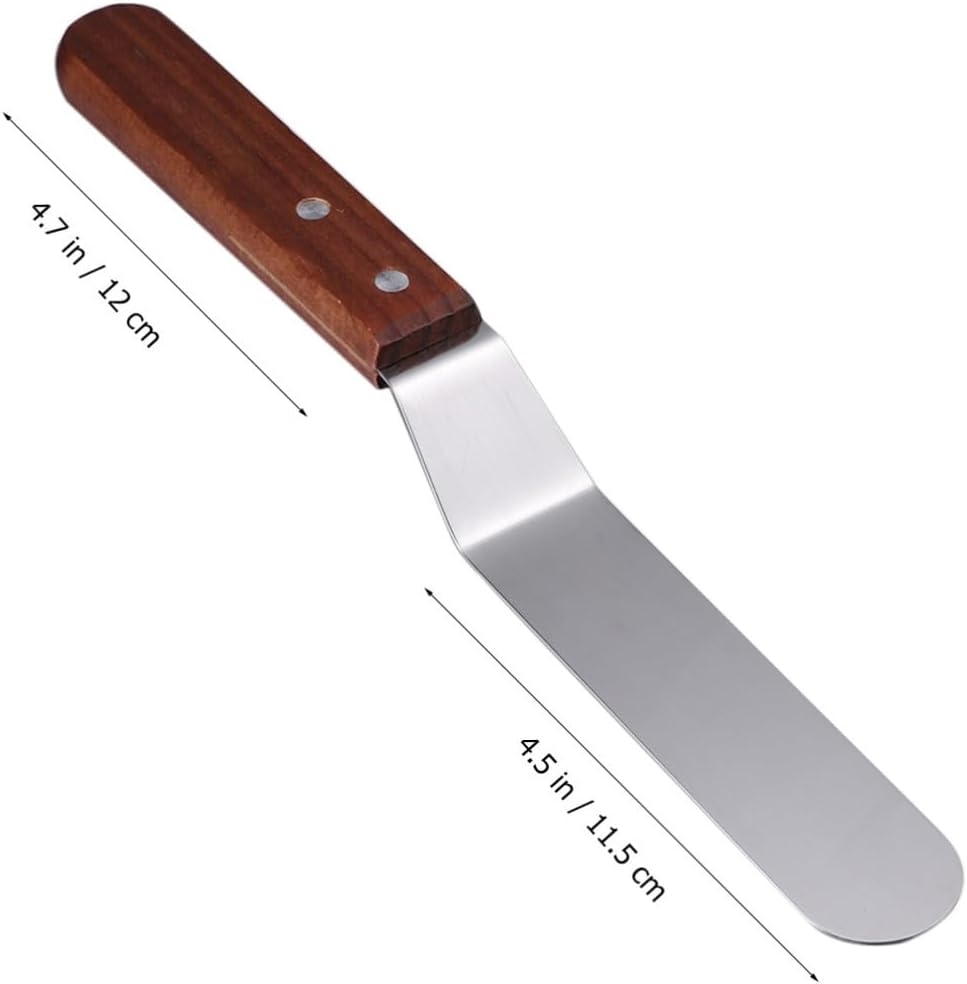 Cream Spatula Inch Stainless Steel Redwood Handle for Cake Decoration