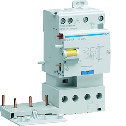 Bloc différentiel 40A Hager BDC940F pour sécuriser vos circuits triphasés coupure 30mA