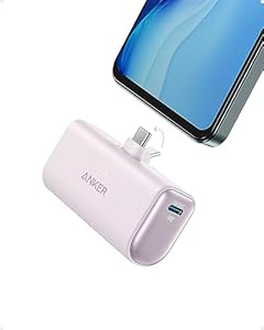 Anker Nano Powerbank, 5000mAh Powerbank 22.5W, Integrierter Faltbarer USB-C Konnektor, Kompatibel mit iPhone 17/16/15, Samsung S22/23 Serie, Note20 Serie, Huawei, iPad Pro/Air, AirPods und mehr