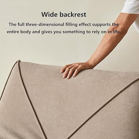 Single Seated Foam Sofa, Armless Floor Sofa, Mid Century Floor Sofa, Soft Floor Lounge Chair Lazy Sofa Accent Chair for Living Room Bedroom Salon Office White-1