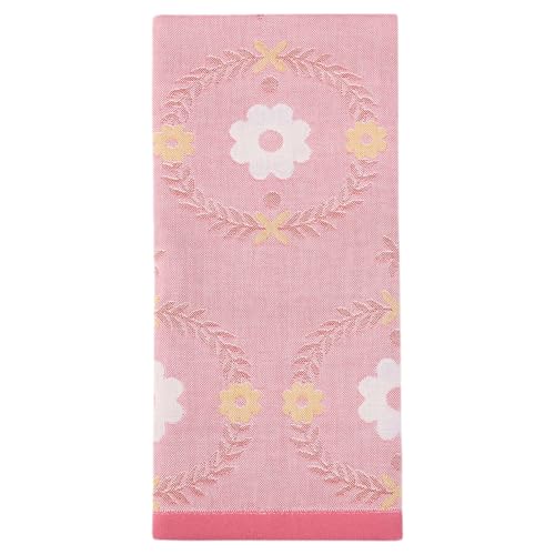 Image of HMETOL Cotton Floral Jacquard Soft Absorbent Hand Towel