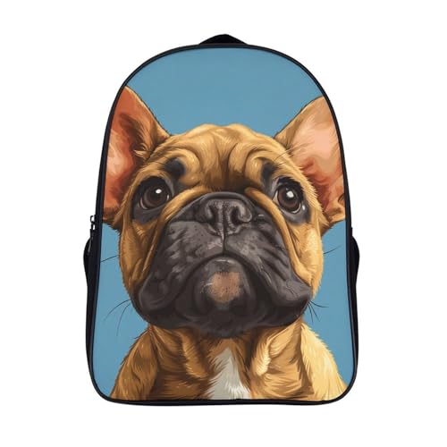 Mochila de viaje infantil de Bulldog Francés para excursiones y guardería