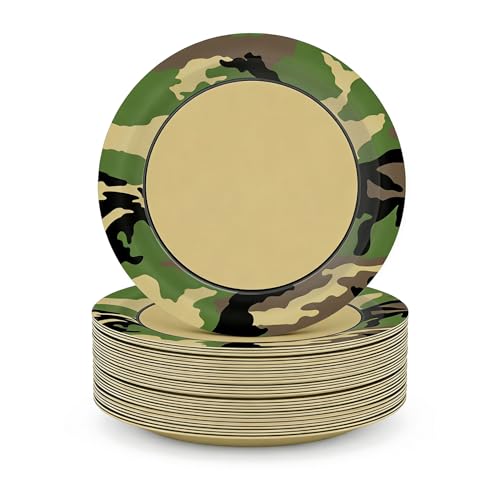 16 Count Camo Party Dinner Plates,9.06 Inch,Army Party Tableware,Camouflage Theme,Great for Hunter Themed Party,Camouflage Motif,Birthday Event,Graduation Day,Outdoor Family Picnic Party Decorations 16 Count Camo Party Dinner Plates,9.06 Inch,Army Party Tableware,Camouflage Theme,Great for Hunter Themed Party,Camouflage Motif,Birthday Event,Graduation Day,Outdoor Family Picnic Party Decorations