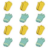 Kayegg 12 Paar Babysocken & Kindersocken aus Baumwolle | Dünne Socken Baby & Kinder, weich & atmungsaktiv, kurzer Schaft, für Alltag, Kita & Zuhause, 0-6 Monate, 6-12 Monate & 1-2 Jahre