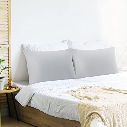 PiccoCasa Bamboo Viscose Pillowcases 2 Pack Silky Soft Pillow Cover for Hair and Skin - Image 3