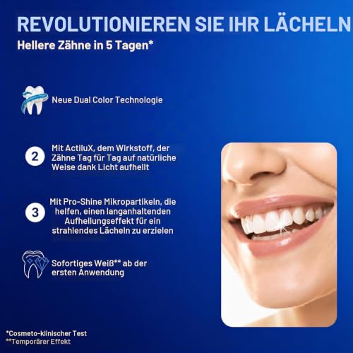 BlanX White Shock Zahnaufhellung, Zahnschmelzschonende Zahncreme, für weißere Zähne, 75 ml (1er Pack) – Ansicht 3