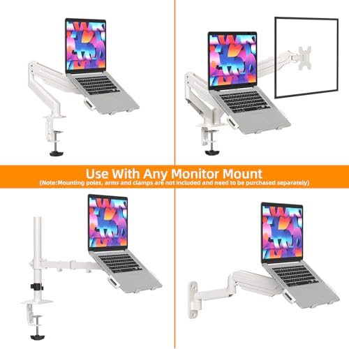 suptek Adjustable 13 to 18 inch Laptop VESA Arm Mount Tray for Monitor Arms and Stands (Tray Only),Fits 75x75/ 100x100 mm VESA Mount Holes,and Supports Weight up to 10lbs,White(TP007W) by suptek - Image 6