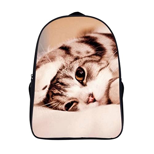 Sac à dos scolaire chat mignon pour enfants et étudiants unisexes de dimensions 40x28x16cm