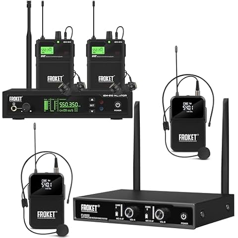 Froket Ultimate UHF Wireless Combo: in-Ear Monitor & Lavalier Mic System for Musicians, Performers & Creators. Cover