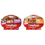 HORMEL COMPLEATS Meatloaf & Gravy With Mashed Potatoes, 9 oz. and HORMEL COMPLEATS Turkey & Dressing Microwave Tray, 10 oz. (6 Pack)
