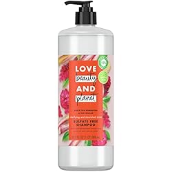 Love Beauty And Planet Sulfate Free Detox & Nourishment Black Tea Kombucha & Red Ginger Clarifying Shampoo for Soft & Shiny Hair, Floral, 32.3 Fl Oz