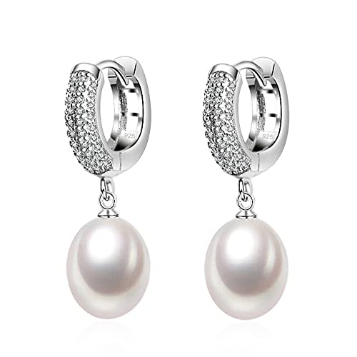 Boucles d'oreilles perles blanches bijoux mariage femme et fille nacre naturelle