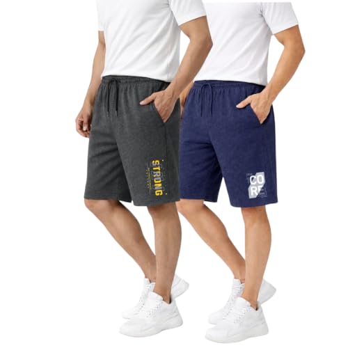 Image of KART BLACK Men's Regular Fit Shorts with Pocket /Casual Knit Shorts /Summer Shorts /Combo Pack of 2