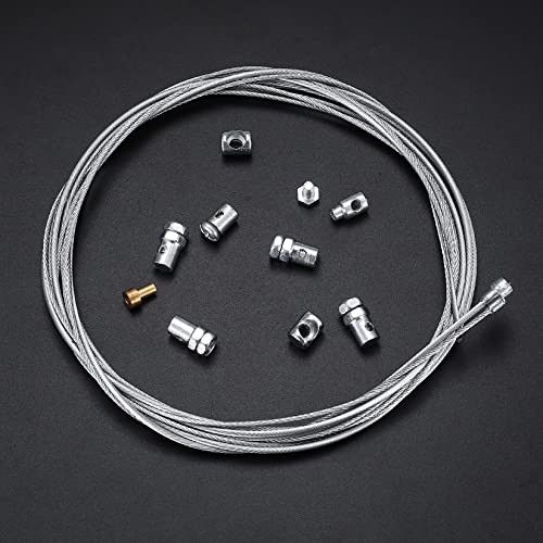 QOOSIKICC Universal Kabelreparatursatz, Motorrad Notgaskabel Gaszug Reparatursatz, Motorrad Kupplungsseil Kupplungszug Bremskabel Gaskabel Bremsen Set mit Nippel Befestigungsschrauben