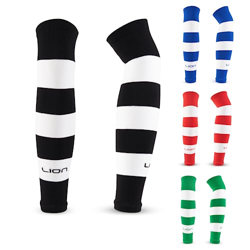 Soccer Sock Leg Sleeves To Accompany Grip Socks - Fits Over Calf/Shin Guards - Variety Of Colours
