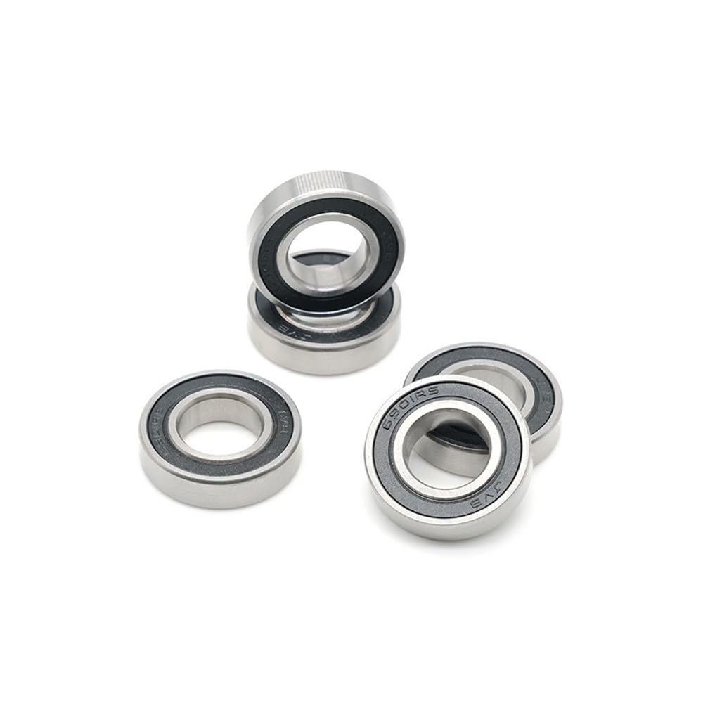 6901RS Lot de 10 roulements universels ABEC-7 6901RS 12 x 24 x 6 mm en acier chromé et caoutchouc