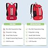ONTYZZ Borsa da Calcio Zaino Sportivo Impermeabile con Portascarpe Multifunzionale Zaino per Pallavolo Basket Sacca Palestra Borsa Piscina