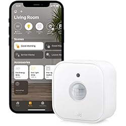 Eve Motion - Smart Motion Sensor with Light Sensor, IPX3 Water Resistance, Notifications, Automatic Activation of Lights and Devices, no Bridge Required, Bluetooth, Thread, Apple HomeKit