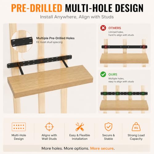 22" Heavy Duty Hidden Floating Shelf Bracket with Complete Hardware Kit by Peierlinkdiy - Used condition - Image 6
