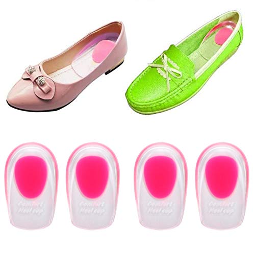 Compras Locas Plantilla ortopédica de Gel de Silicona de Alta Elasticidad Que Absorbe los Golpes, Almohadillas para el talón, para Botas de Trabajo, Zapatos para Caminar, Cor Cover