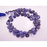 BEADS GEMSTONE natural iolite gems 4x5-7x8 mm heart shape briolettes 8 Inch Long strand faceted heart beads,gemstone Code-HIGH-44651