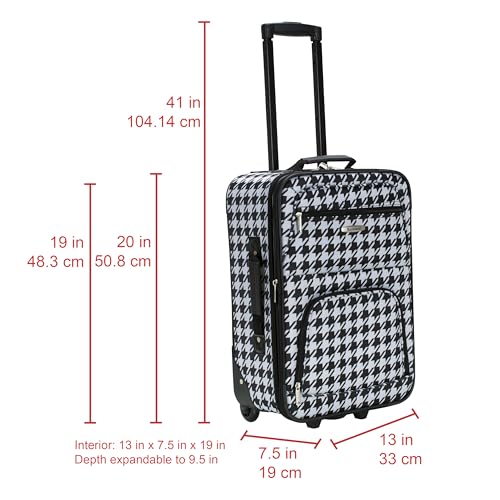 Image of Rockland Fashion Softside 2 Piece Luggage Set, Expandable, (14 inch Tote /19 inch Upright), Kensington