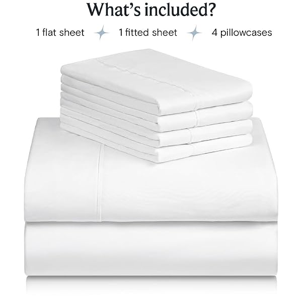 Breathable Luxury Sheets, Deep Pockets, Wrinkle Free, Cooling, Machine Washable, Hotel Bedding, Silky Soft - LuxClub 6 PC California King Sheet Set, Snow White Cal King by LuxClub - Used condition - Image 2