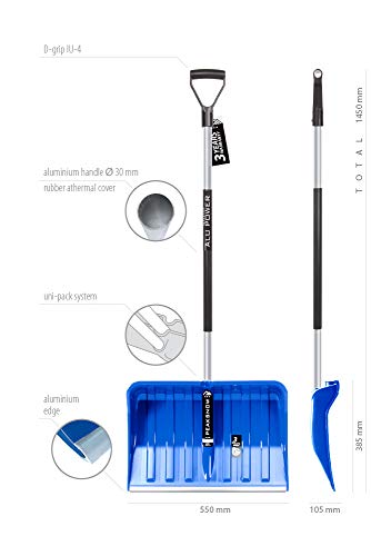 Schneeschieber PAFEN 2X mit ergonomischem Griff