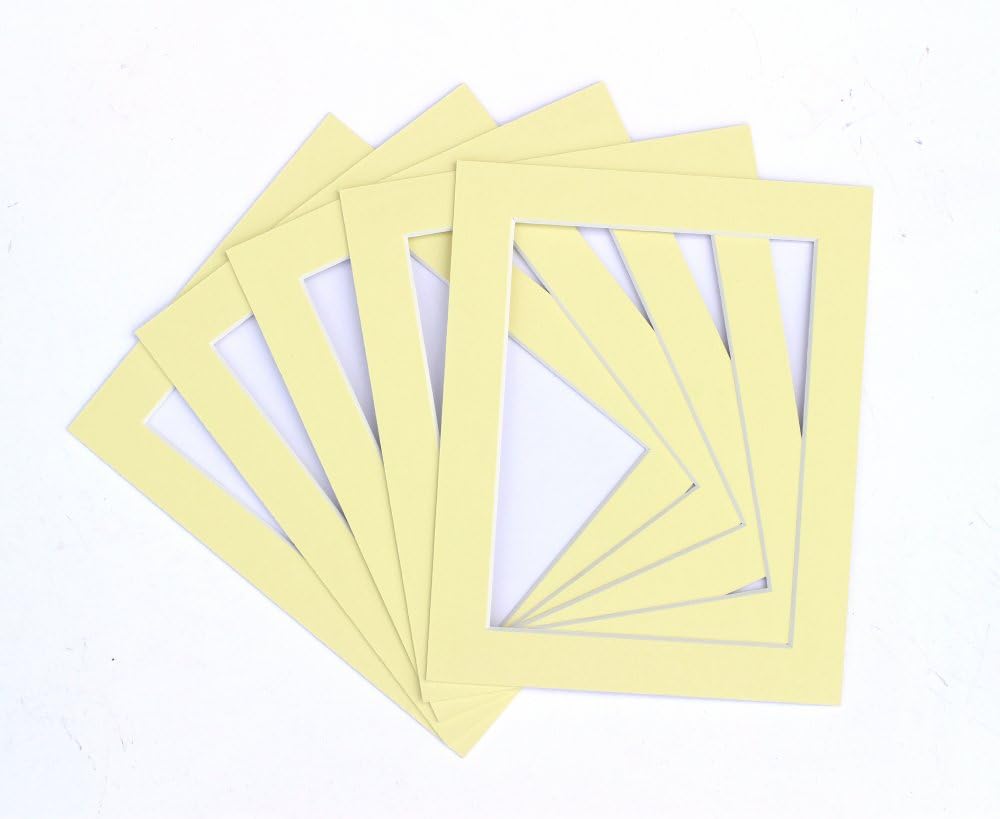Frame Company Pack of 3 Lemon Bon Bon Mounts 14x11 for 12x8 inch *Choice of Colours*