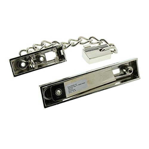 Burg Wächter Sicherheits-Türkette mit Kindersicherung, 15 cm Länge, TK 75 SB, Vernickelt, Kettenlänge: 15 cm