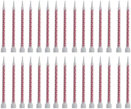 Double Barrel Mixing Nozzle, 30 pcs Double Epoxy Gun Nozzles, Suitable for 200ml and 400ml Manual Ink Cartridges