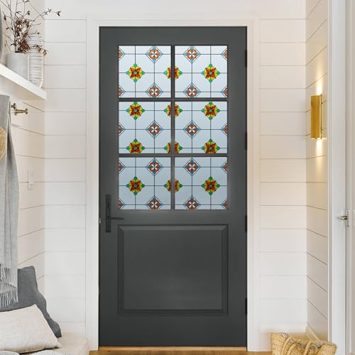Image of DKTIE 2nd Gen Frosted Glass Window Privacy Film Art Deco 17.7in X 78.7in