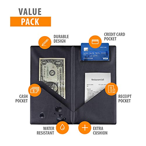 Budgetizer Check Presenters For Restaurants – 20 Pack Guest Check Books For Servers – Check Holder – Check Book #TOP1