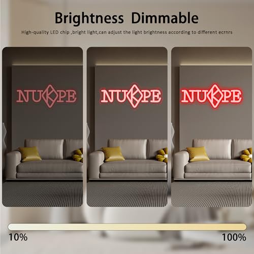 NUPE Kappa Alpha Psi Neon Light Sign Dimmable Red Greek Letters Fraternity Sorority Neon Sign for Party Bar Wall Decor, LED Sign Gift For Man Woman Friends Coworkers(11.8 * 5.1in) by Gippro - Used condition - Image 4