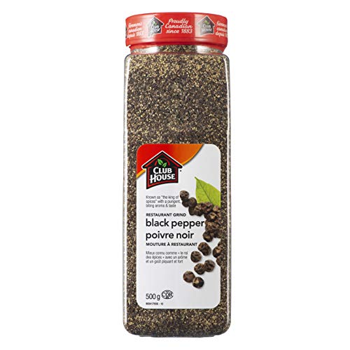 Club House - Club House, Quality Natural Herbs and Spices, Restaurant Grind Black Pepper, 500g