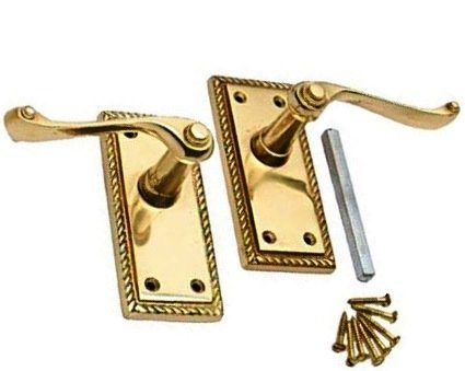 Euroart Ironmongery Solutions® Georgian Latch Handle Set for Internal Doors – Decorative Rope-Edge Lever Latch with 113 x 50mm Backplate