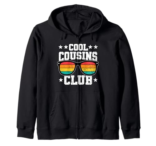 Cool Cousins Club - Gafas de sol retro a juego para primos Sudadera con Capucha