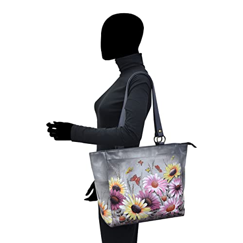 Image of Anna by Anuschka Women's Original Genuine Leather Hand-Painted Large Shoulder Tote - Leather Handbag for Women