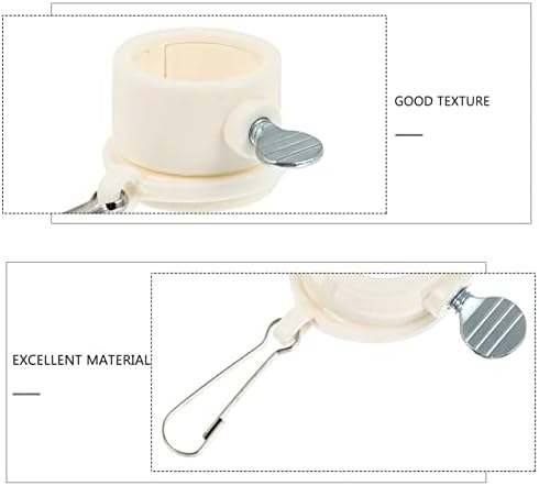 Holibanna 4Pcs 1 Inch Flag Fasteners Spinning Flag Pole Rings with Metal Flag Clip (White) Garden Home Decor Plant Flower