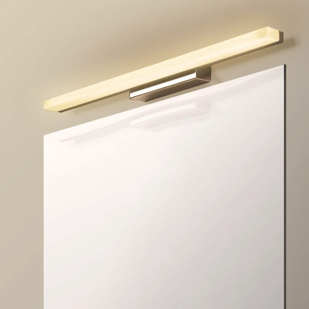 Espejo de maquillaje LED con iluminación para armario de baño, luces LED, brillo ajustable, diseño moderno, perfecto para aplicación de maquillaje y aseo