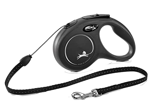 flexi New Classic S Seil 5 m schwarz für Hunde bis 12 kg (Packung mit 2)