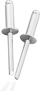 100 Pcs 5/32" x 1/2" Aluminum Pop Rivets, 4 x 12.7mm Blind Rivets, 4 x 12.7mm, Aluminum Grip and Steel Mandrel