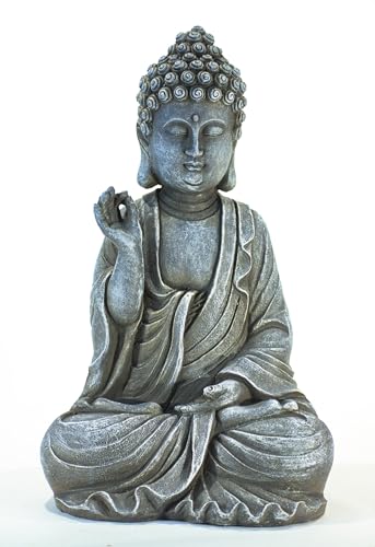 Schneemann-Versand Großer Thai Buddha Budda wunderschöne Figur Stein-Optik 40cm – Bild 3