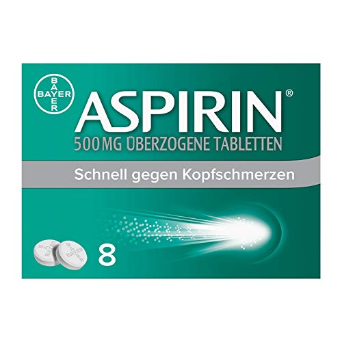 Aspirin 500 mg überzogene Tabletten 8 Stück Cover