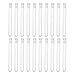 Othmro 100Pcs Clear Plastic Test Tubes with White Caps, 16mmx150mm Mini Test Tubes with Lids, for Jewelry Seed Beads Powder Spice Liquid Experiment Yeast Specimen Sample Laboratory