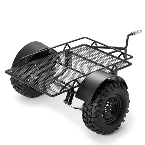 WEFEINO RC Trailer for Hauling Behind Car Metal Hitch Mount Trailer