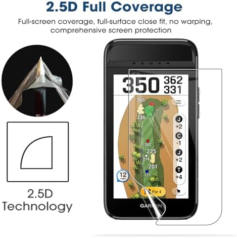 KZIOACSH 2 Pack Screen Protector for Garmin Approach G82, Ultra Slim Crystal Clear Anti-Scratch Anti-Fingerprint Soft PET Protective Screen Cover Film for Garmin Approach G82 - 3